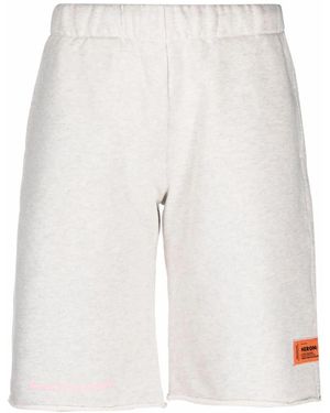 Heron Preston Pantalones Cortos Con Parche Del Logo - Blanco
