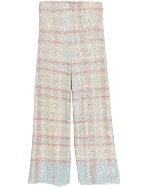 Circus Hotel Sequin-Embellishment Trousers - White