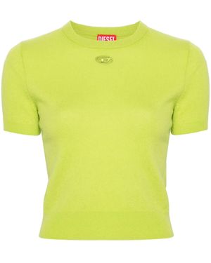 DIESEL Arga Ribbed T-Shirt - Yellow