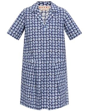 Marni Minikleid Mit Geometrischem Muster - Blau