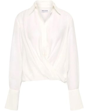 Rebecca Vallance Noor Wrap Collared Blouse - White