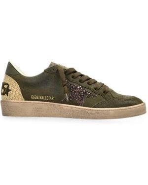 Golden Goose Ball Star Glitter-Star Trainers - Green