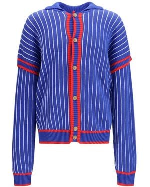 Gcds Cardigan Mit Nadelstreifen - Blau