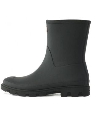 HUNTER Downpour Short Ankle Boots - Black