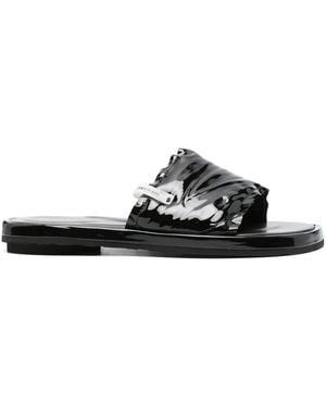 Premiata Patent Leather Slides - Black