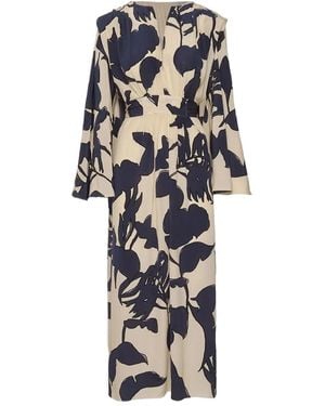 Johanna Ortiz Floral-Print Midi Dress - White