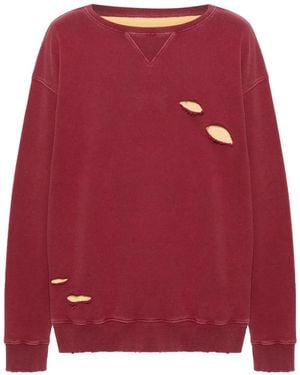 Maison Margiela Distressed Layered Cotton Sweatshirt