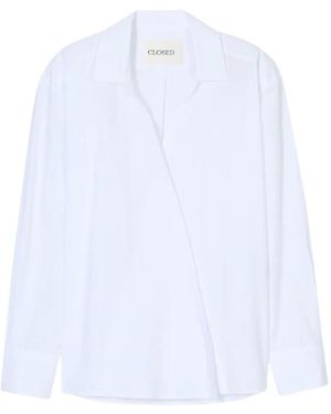 Closed Asymmetric Shirt - White
