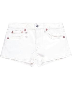 R13 Effie Denim Shorts - White