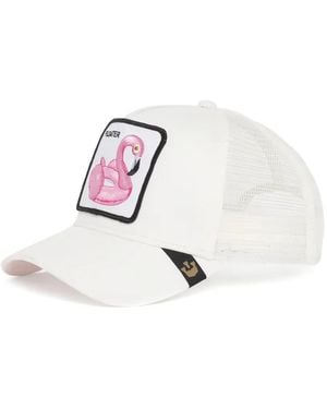 Goorin Bros Patch-Detail Mesh-Panel Trucker Hat - White