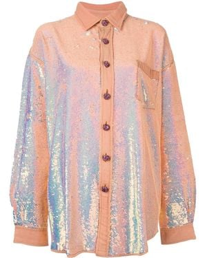 Ashish Sequin Oversized Shirt - Pink