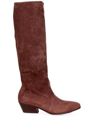 Pedro Garcia Bessie Suede Boots - Red