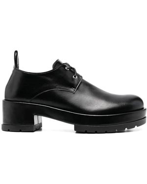 SAPIO Block-Heel Oxford Shoes - Black