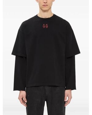 44 Label Group Classic Double-Sleeve T-Shirt - Black