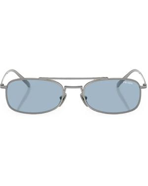 Prada Rectangle-Frame Sunglasses - Blue