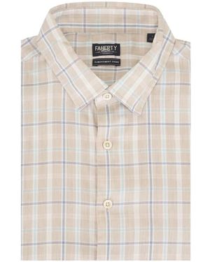 Faherty Camisa Movement A Cuadros - Blanco