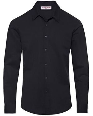 Orlebar Brown Giles Piqué Cotton Shirt - Blue