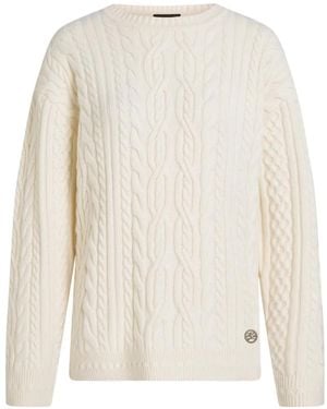 KARL LAGERFELD Pullover Mit Zopfmuster - Weiß