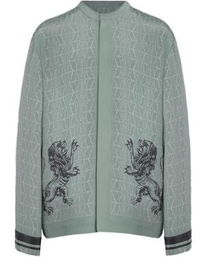 Domaine Des Artistes Lion-Print Long-Sleeved Shirt - Green
