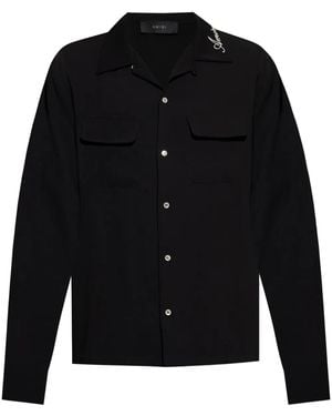 Amiri Round Pocket Dress Shirt - Black