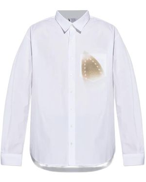Vetements Chemise À Poches Poitrine - Blanc