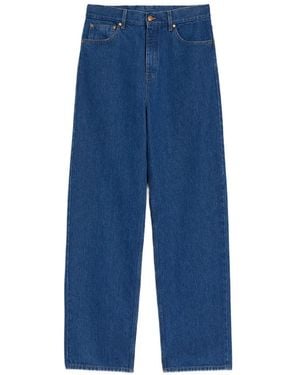 Jil Sander Loose Denim Trousers - Blue