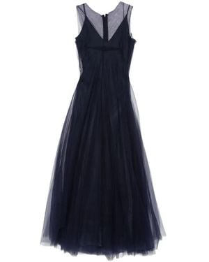 Marc Le Bihan Tulle-Overlay Sleeveless Dress - Blue