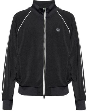 KENZO Paneled Zip-Up Track Jacket - Black