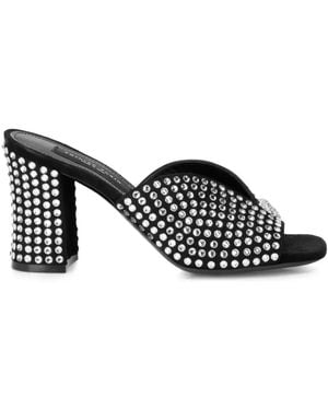Philipp Plein Sandales En Daim À Détails En Strass - Black