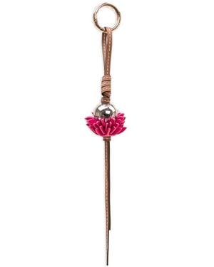 MICHAEL Michael Kors Flower Burst Leather Charm - Red