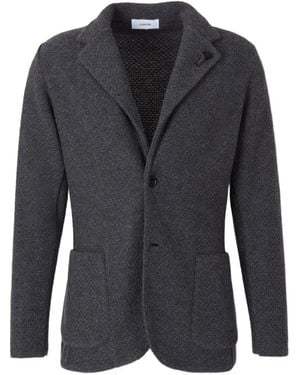 Lardini Notch-Lapel Single-Breasted Blazer - Black