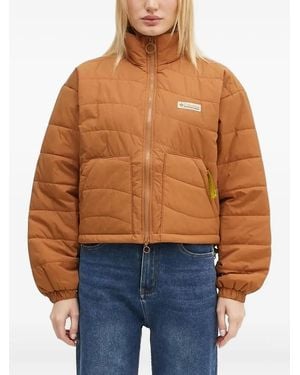Columbia Wallowa Quilted Mountain-Print Cropped Puffer Jacket - Blue