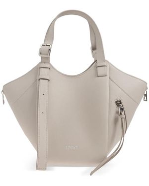 Loewe Hammock Flip Leather Tote Bag - Gray