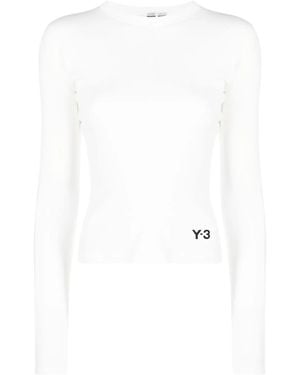 Y-3 Logo Organic Cotton T-shirt - White