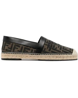 Fendi Espadrillas Con Stampa Monogramma Ff - Nero