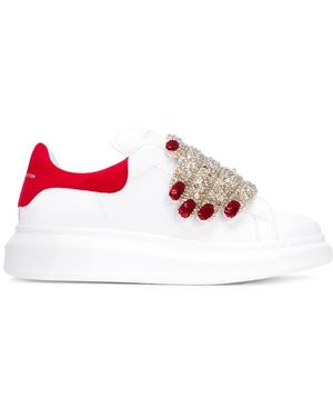 McQueen Hand Embellished Trainers - White