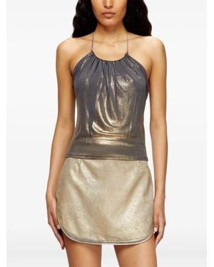 DIESEL Chain halterneck top - Gris
