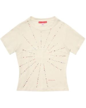 Eckhaus Latta T-Shirt Mit Rundhalsausschnitt - Natur