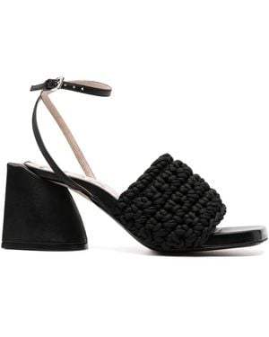 N°21 Braided High-Heel Sandals - Black