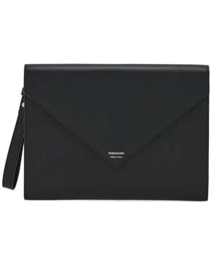 Ferragamo Portadocumentos De Cuero - Negro