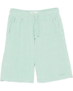 MC2 Saint Barth Randle Sponge Terry-Cloth Drawstring Shorts - Green