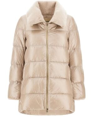 Herno Donsjack Met Hoge Hals - Naturel