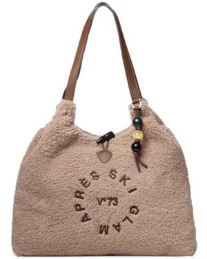 V73 Sac Porté Épaule Ski Glam À Broderies - Natural