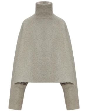 Rick Owens Pull Jumbo À Col Montant - Neutre