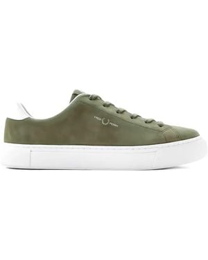 Fred Perry Logo-Print Sneakers - Green