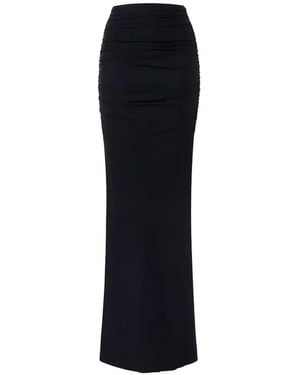 Elisabetta Franchi Crêpe Jersey Skirt With Draping - Black