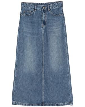 JNBY A-Line Midi Denim Skirt - Blue