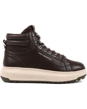Karl Lagerfeld Kapri Lug Padded-Detail Hiking Boots - Black