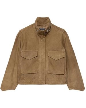 AllSaints Clay Suede Jacket - Brown