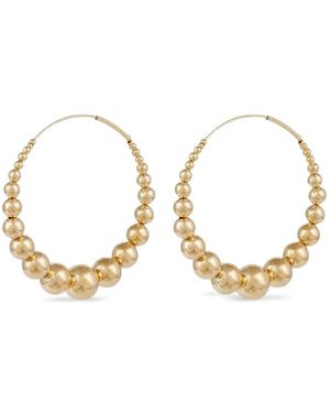 Gas Bijoux Beaded Hoop Earrings - Metallic